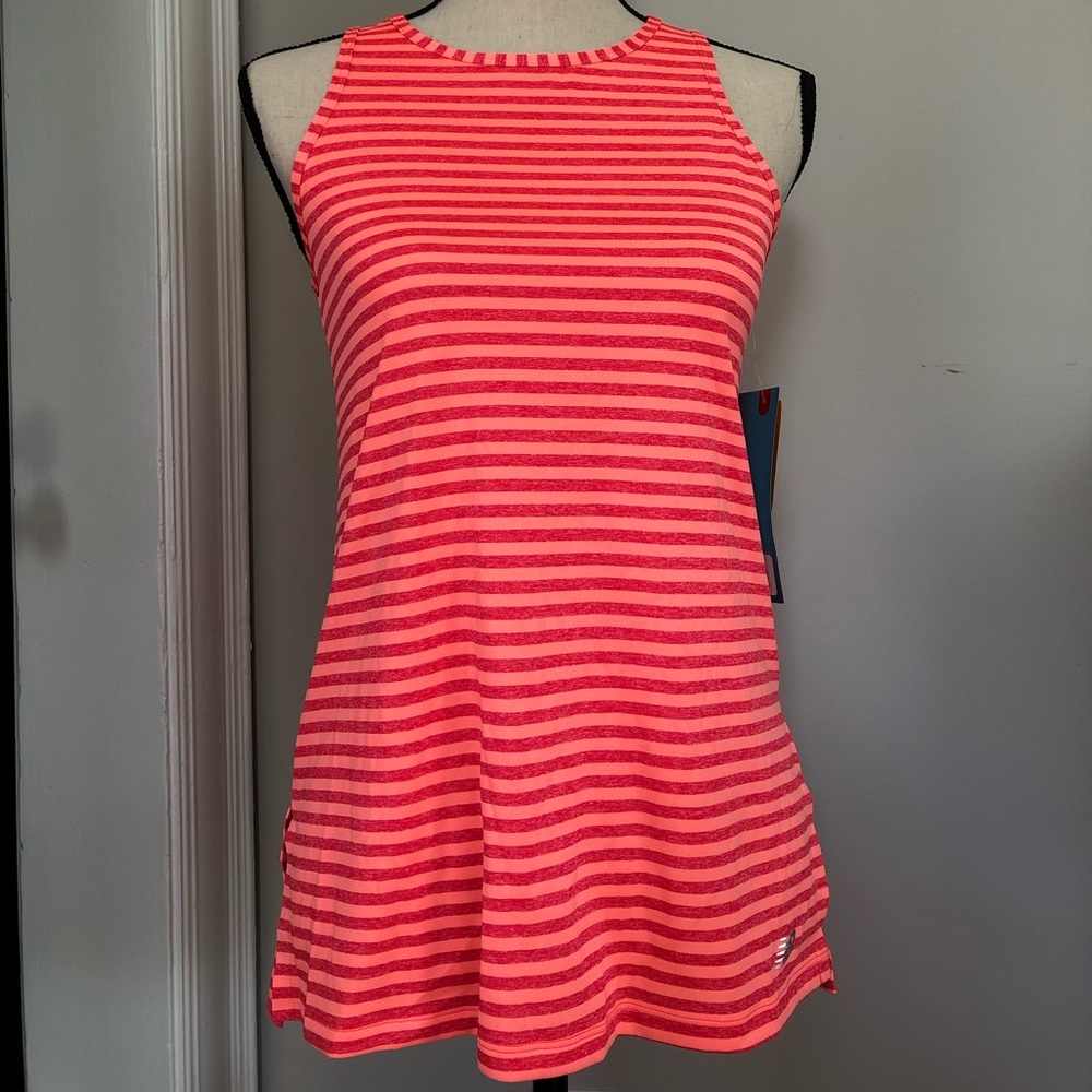 New Balance Striped Open Back Tank